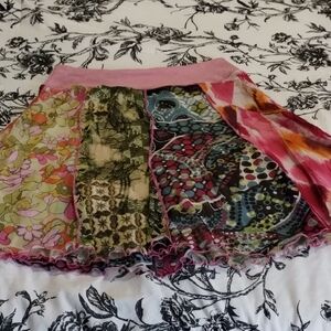 Multicolor Patchwork Skirt